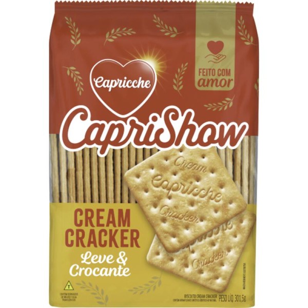 Encontraproduto.com.br - Biscoito Crem Cracker Capricche Caprishow 301.5g