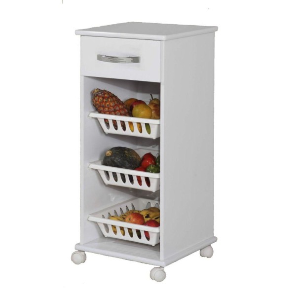 Encontraproduto.com.br - Fruteira Curitiba Armário Cozinha Área Serviço Cesto Branco