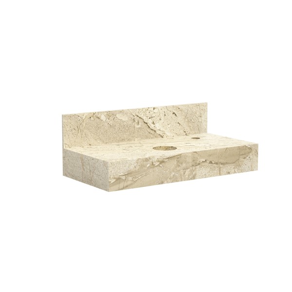 Encontraproduto.com.br - Bancada Para Cuba De Apoio Pró 80 Travertino Blu