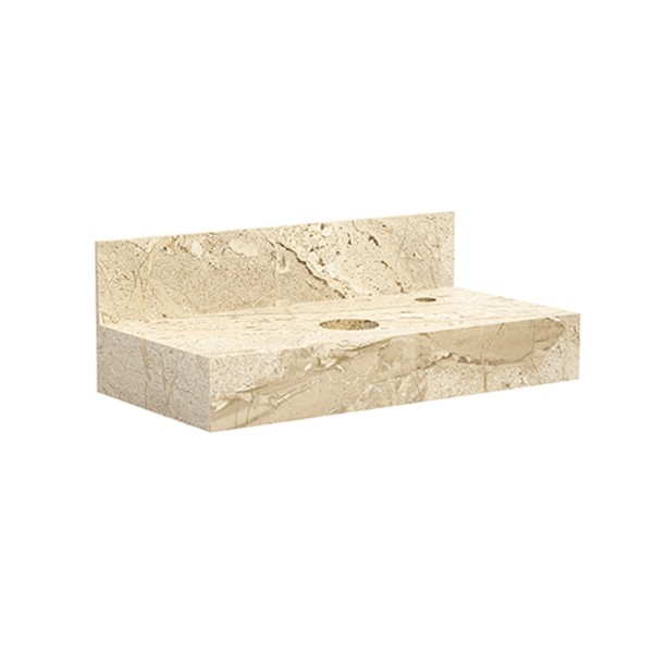 Encontraproduto.com.br - Bancada Para Cuba De Apoio Pró 80 Travertino Blu