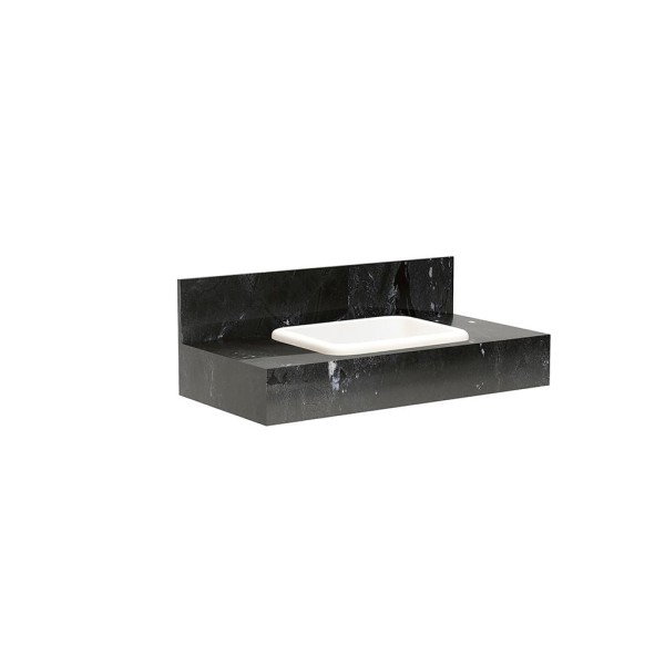 Encontraproduto.com.br - Bancada Com Cuba Embutida Pró 80 Black Blu