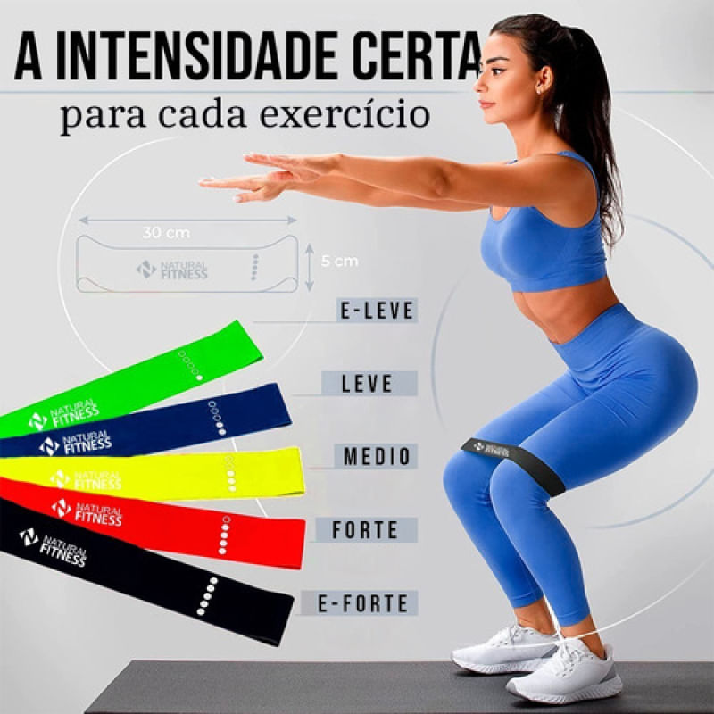 Encontraproduto.com.br - Kit 5 Elásticos Mini Band Faixa De Exercícios
