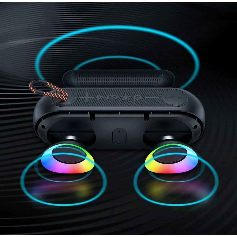 Encontraproduto.com.br - Caixa De Som Bluetooth Blitzwolf Bw-x11 20w Rgb Ipx6 Powerbank Tf Card