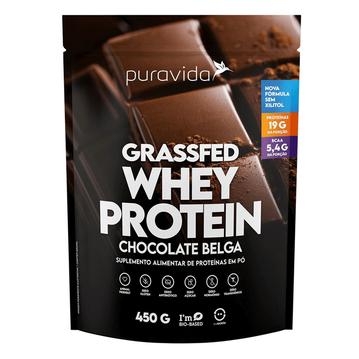 Encontraproduto.com.br - Grassfed Whey Protein Chocolate Belga Puravida 450g