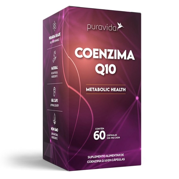 Suplemento Alimentar Puravida Coenzima Q10 60 Cápsulas