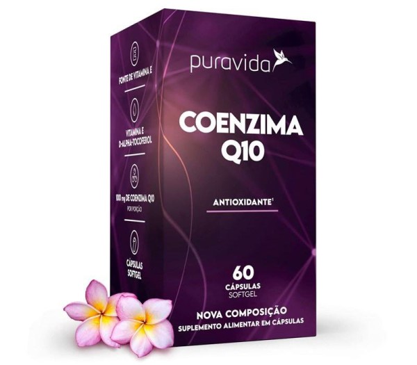 Encontraproduto.com.br - Vitamina Pura Vida Coenzima Q10 Metabolic Health com 60 Capsulas Un