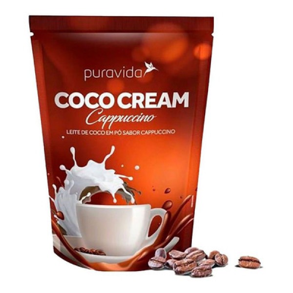 Leite de Coco em Pó Sabor Cappuccino Puravida 250g
