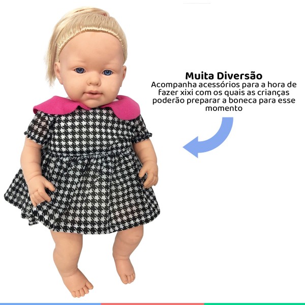 Encontraproduto.com.br - Boneca Infantil Brinquedo Crianças A partir dos 3 Anos Com Acessórios Faz Xixi Quero ser Mamãe Pupee