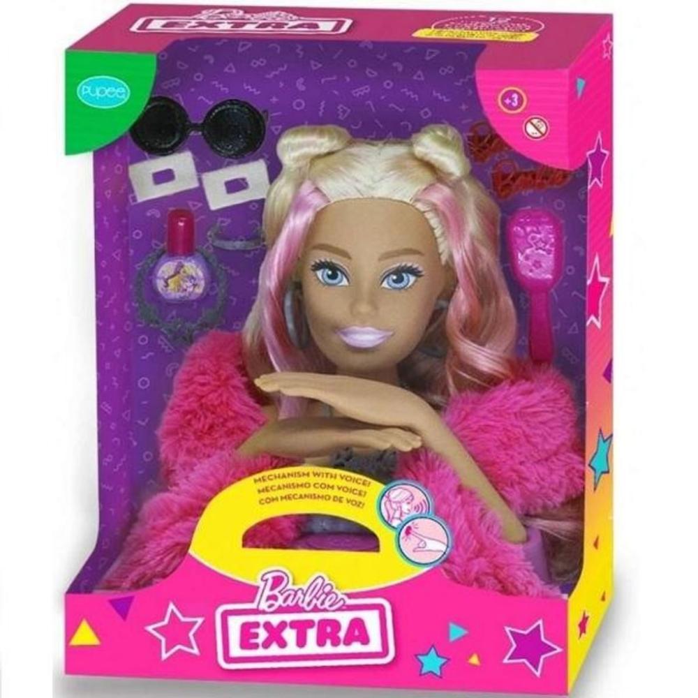 Encontraproduto.com.br - Barbie Styling Head Extra com Frases - 1290 PUPEE BRINQUEDOS