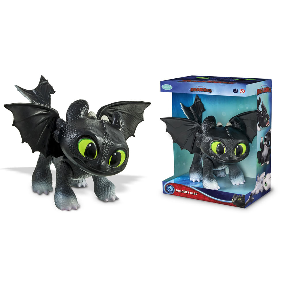 Encontraproduto.com.br - COMO TREINAR SEU DRAGAO PRETO COM OLHO VERDE PUPEE BRINQUEDOS