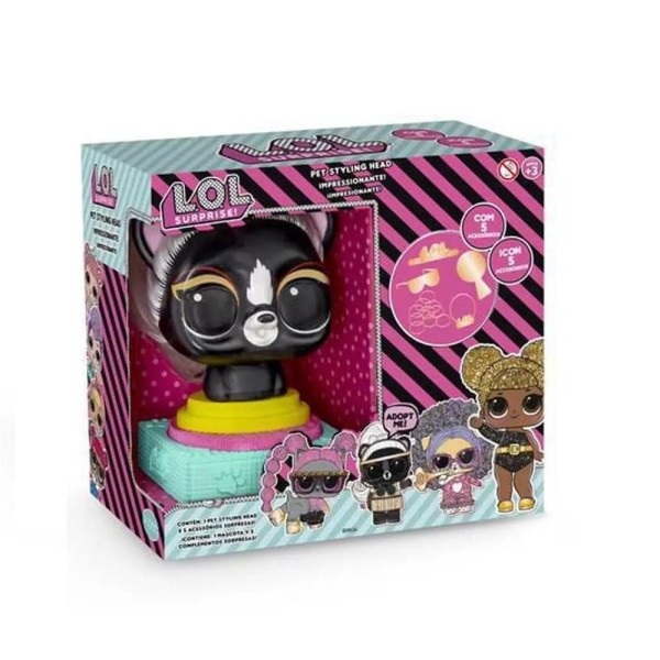 LOL Pets Surprise Styling Head Urso Panda Solo Skunk -  Pupee