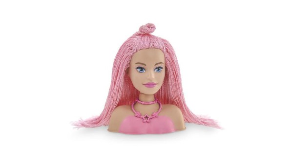 Encontraproduto.com.br - Barbie Mini Styling Cabelo Rosa - Pupee
