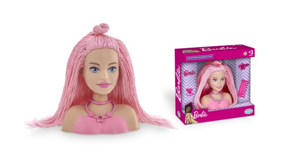 Encontraproduto.com.br - Barbie Mini Styling Cabelo Rosa - Pupee