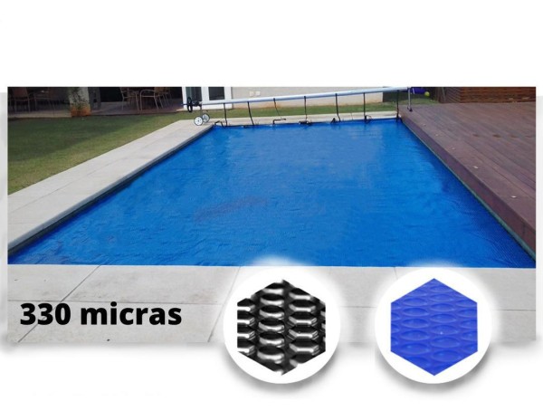 Encontraproduto.com.br - Capa Térmica Piscina 330 Micras Atco 11X4,5 Black/Blue