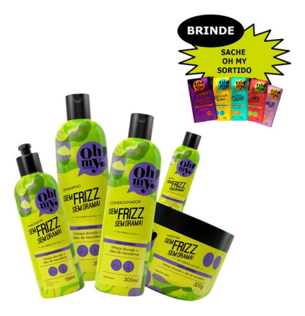 Encontraproduto.com.br - Shampoo 300ml Sem Frizz Sem Drama - Oh My