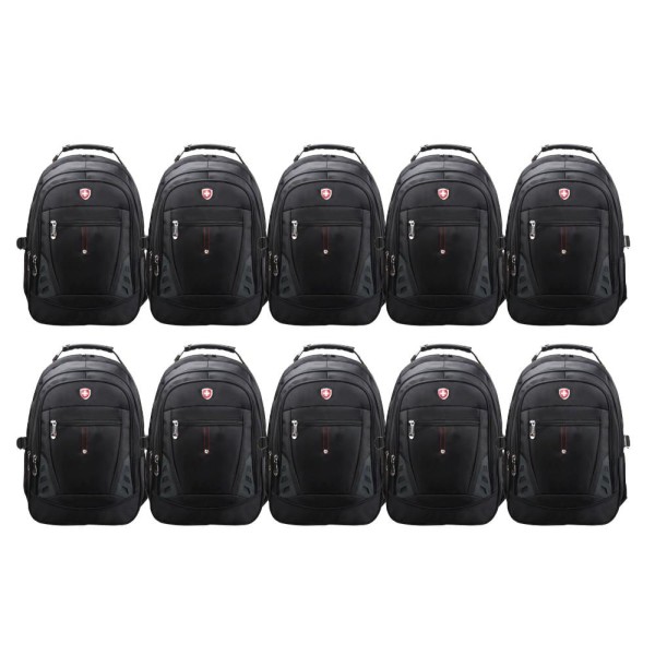 Kit 10 Mochilas Executiva para Notebook Interlagos Swiss Move Preto
