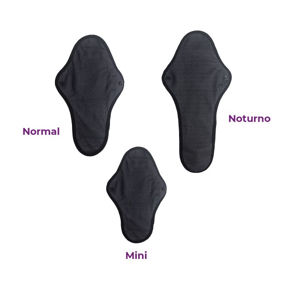 Encontraproduto.com.br - Kit Absorventes Reutilizáveis Inciclo (3 normais e 1 noturno)