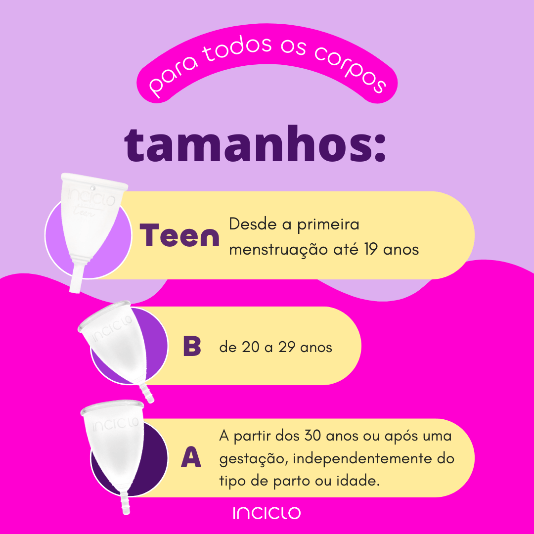 Encontraproduto.com.br - Kit Coletor Menstrual Inciclo + Cápsula Esterilizadora Teen (até 19 anos e sem filhos)