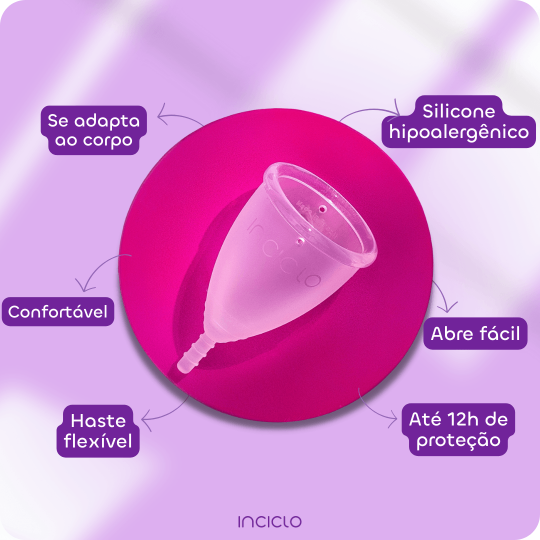 Encontraproduto.com.br - Kit Coletor Menstrual Inciclo + Cápsula Esterilizadora Teen (até 19 anos e sem filhos)