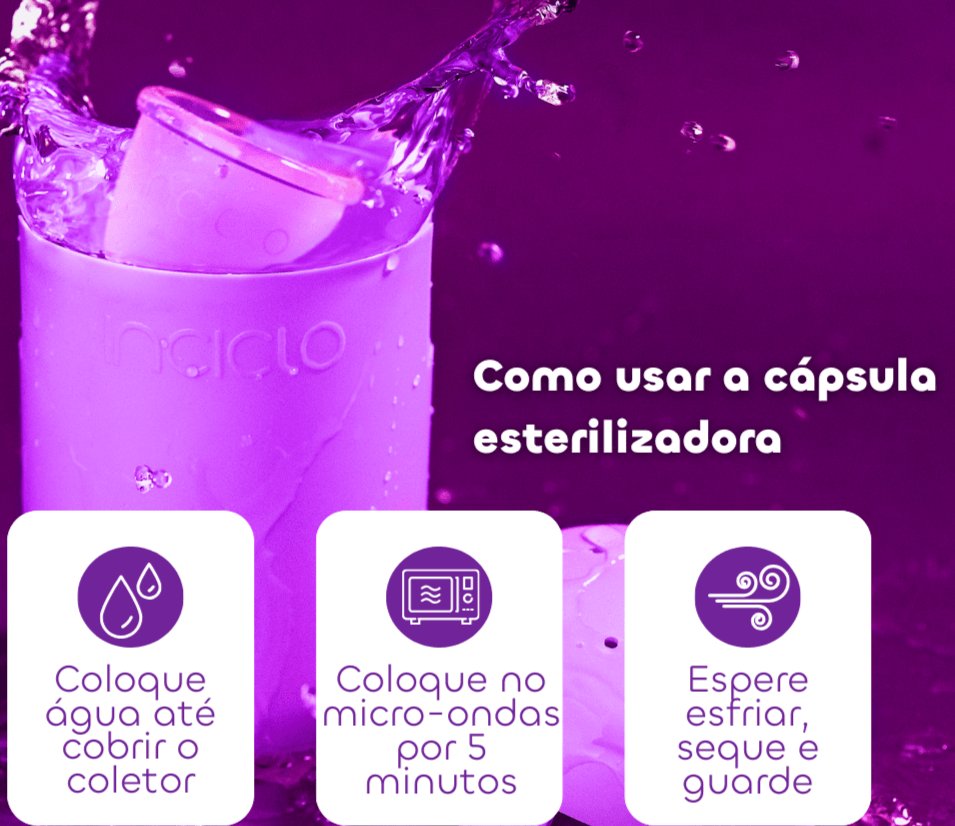 Encontraproduto.com.br - Kit Coletor Menstrual + Cápsula Esterilizadora + Sabonete Íntimo - (Neutro) Inciclo A (a partir de 30 anos ou com filhos)