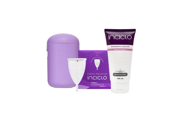 Encontraproduto.com.br - Kit Coletor Menstrual + Cápsula Esterilizadora + Sabonete Íntimo - (Neutro) Inciclo A (a partir de 30 anos ou com filhos)