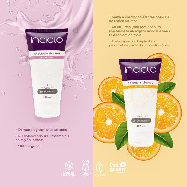 Encontraproduto.com.br - Kit Sabonete Íntimo Laranja Doce (com 2UN) - Inciclo