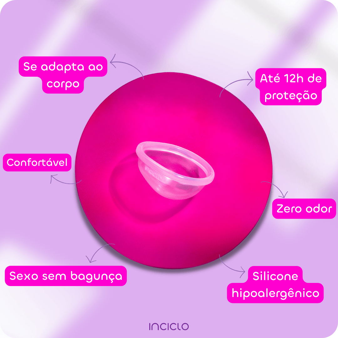 Encontraproduto.com.br - Kit Coletor Menstrual + Disco Menstrual Inciclo A (a partir de 30 anos ou com filhos)