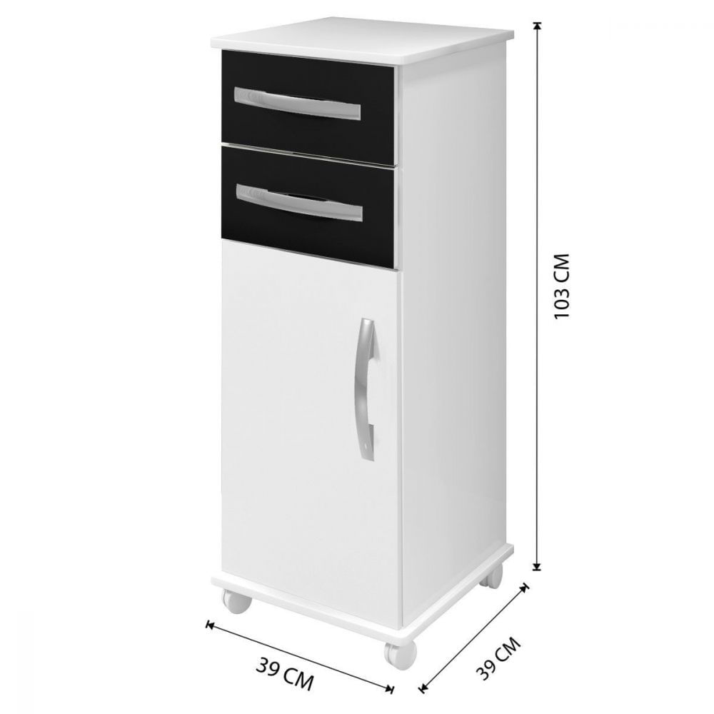 Encontraproduto.com.br - Balcão Tókio 2 Gavetas Arte Móveis Cor Branco