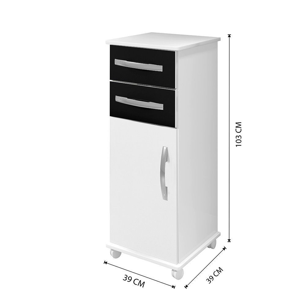 Encontraproduto.com.br - Balcão Tókio 2 Gavetas Arte Móveis Cor Branco