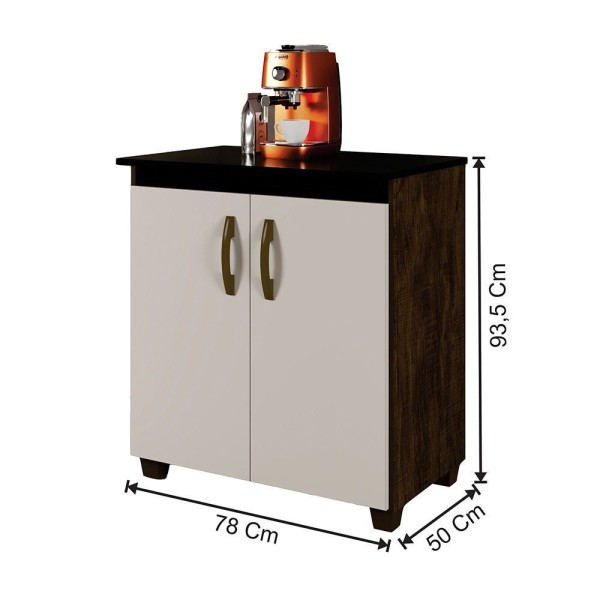 Encontraproduto.com.br - Balcão De Cozinha Cooktop Fox Ipe-off