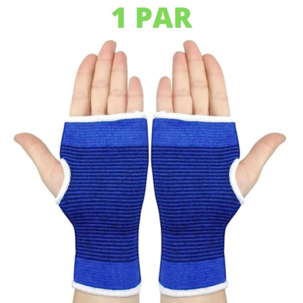 Encontraproduto.com.br - Par de Munhequeira Azul Proteção Esportiva