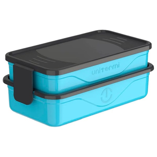 Encontraproduto.com.br - Marmita Fit Dupla 1,3l Azul Com Talher - Unitermi
