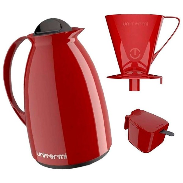 Encontraproduto.com.br - Kit Café Prático Unitermi – Vermelho