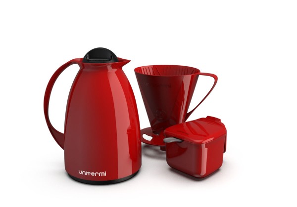 Encontraproduto.com.br - Kit Café Prático Unitermi – Vermelho