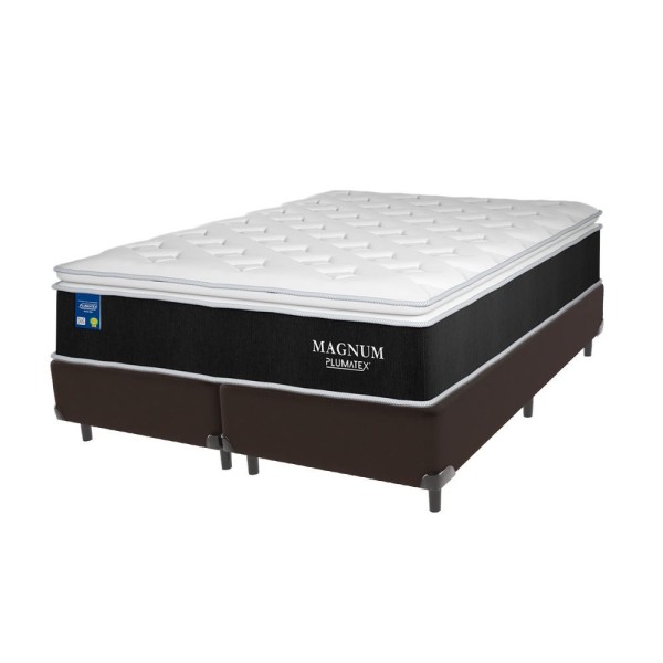 Encontraproduto.com.br - Cama Box King Colchão Magnum Plumatex Pillowtop High Tech