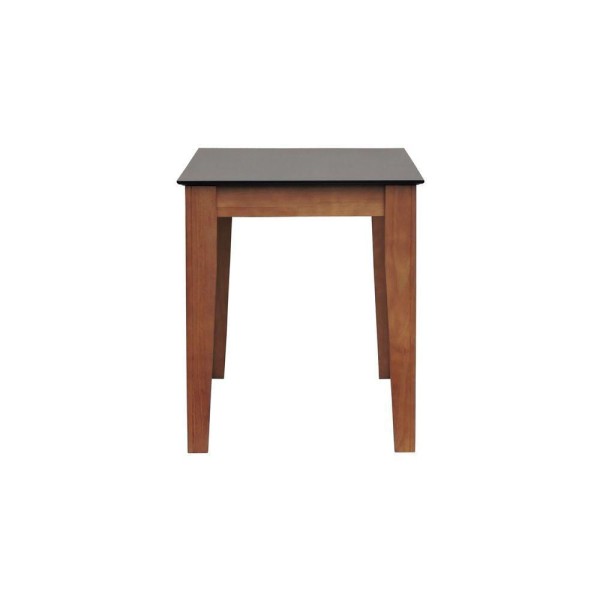 Encontraproduto.com.br - Mesa De Jantar Lyon Pés Madeira Maciça Tampo Mdf Laqueado 135x70 - Amêndoa Preto