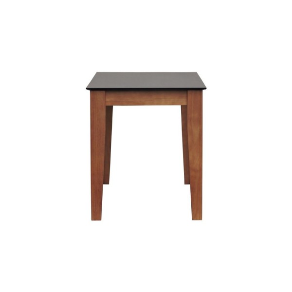 Encontraproduto.com.br - Mesa De Jantar Lyon Pés Madeira Maciça Tampo Mdf Laqueado 135x70 - Amêndoa Preto