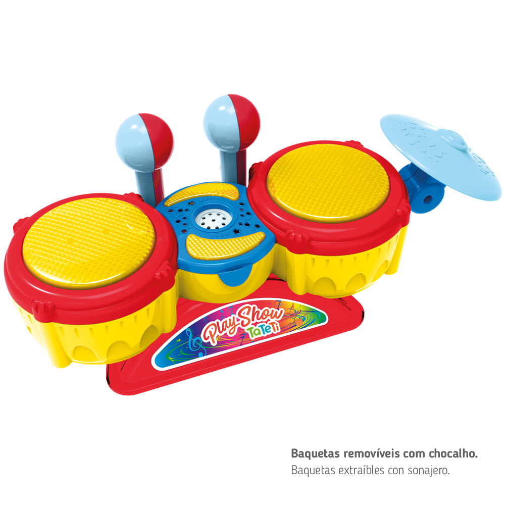 Encontraproduto.com.br - Bateria Play Show Com Luz E Som Tateti 0829