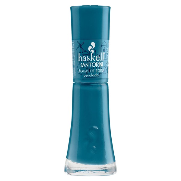 Encontraproduto.com.br - Esmalte Haskell Santorini Cor Águas de Egeu Perolado 8ml