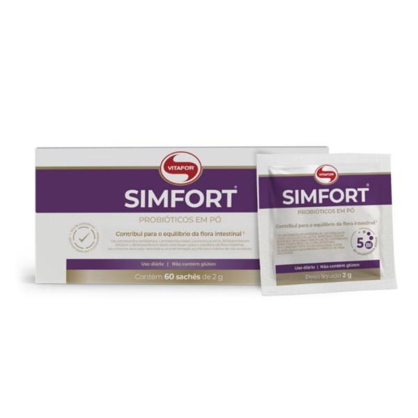 Encontraproduto.com.br - Simfort Mix Probióticos (60 Sachês de 2g) - Vitafor