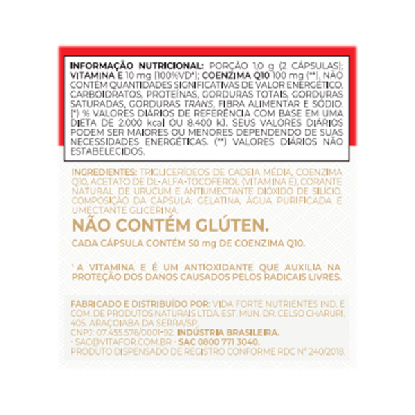 Encontraproduto.com.br - Coenzima Q10 Vitafor 60 cápsulas