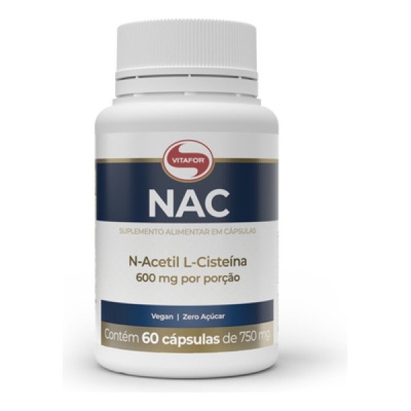 Kit 3x NAC N-Acetil L-Cisteína 600mg 60 caps. Vitafor