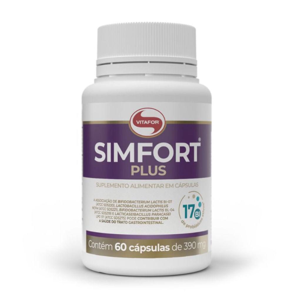 Encontraproduto.com.br - Kit 2x Simfort Plus 60 caps Vitafor