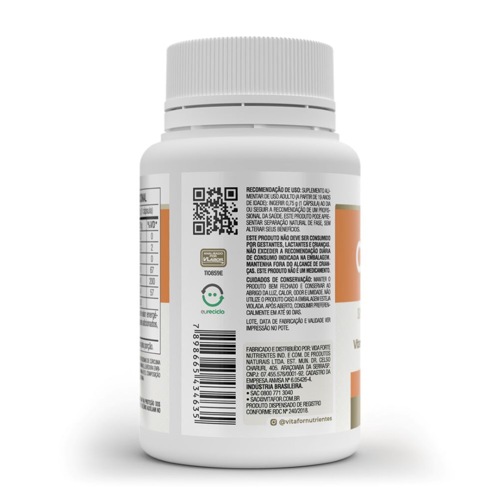 Encontraproduto.com.br - Curcuma Plus 60 Cápsulas Vitafor