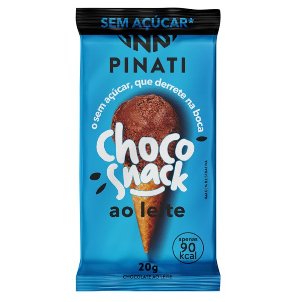 Encontraproduto.com.br - Chocolate Pinati Choco Snack Ao Leite Sem Açúcar 20g