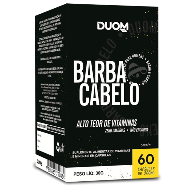 Encontraproduto.com.br - POLIVITAMÍNICO BARBA E CABELO ALTO TEOR DE VITAMINAS 60 CAPS