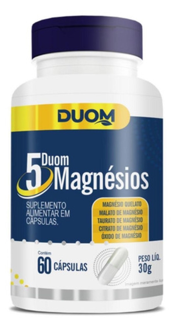Suplemento Alimentar 5 Magnésios Duom 60cápsulas