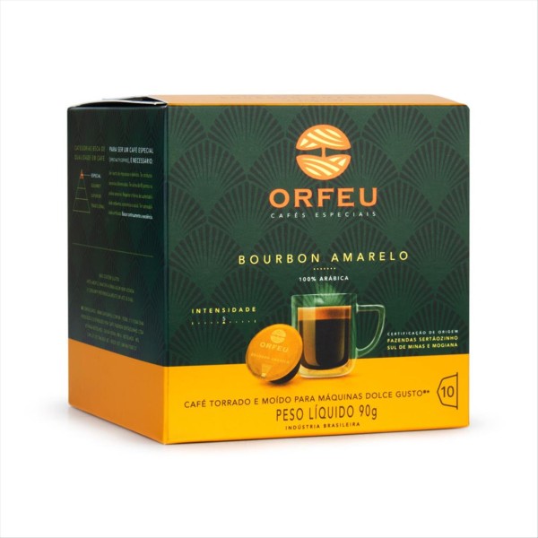 Encontraproduto.com.br - Cápsulas compatíveis Dolce Gusto®* Bourbon Amarelo 10 un