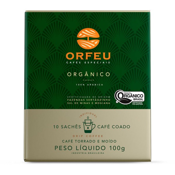 Encontraproduto.com.br - Drip Coffee Orfeu Orgânico 10 Sachês