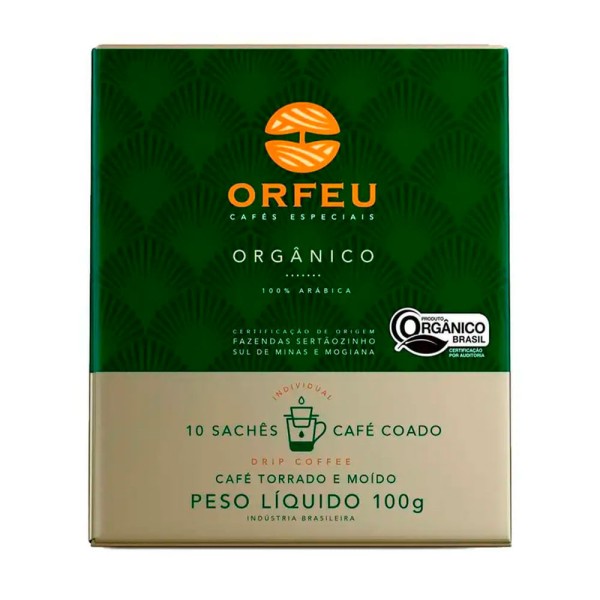 Encontraproduto.com.br - Drip Coffee Orfeu Orgânico 10 Sachês